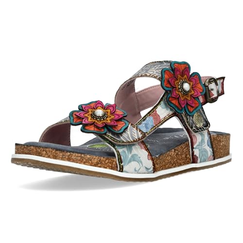 Laura Vita Sandalia Brcyano-38 Piel Estampada Gris talla numeric_39