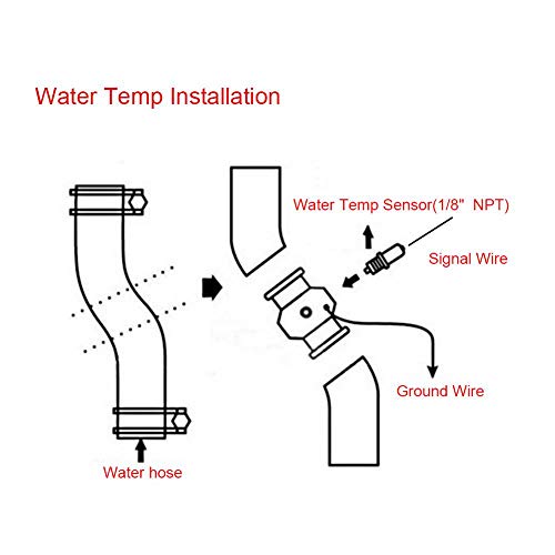 VGEBY Auto Wasser Temp Temperatur Gemeinsame Rohr Sensor Aluminum Kühlerschlauch Adapter 26-40MM Blau ( Abmessung : 40MM )