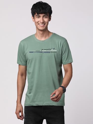Image of ADRO 100% Cotton Lycra Tshirts for Men Combo Pack of 3 | Regular Fit | Printed T Shirt | Round Neck Half Sleeve| Mens Tshirts