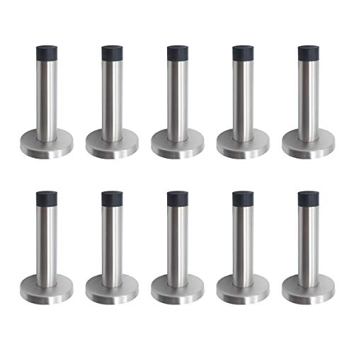 Türstopper für die Wandmontage, Chrom / Silber, strapazierfähig, Edelstahl Türstopper zum Schutz Ihrer Wände vor Beschädigungen 3.54*1.97*0.75 silber Cover