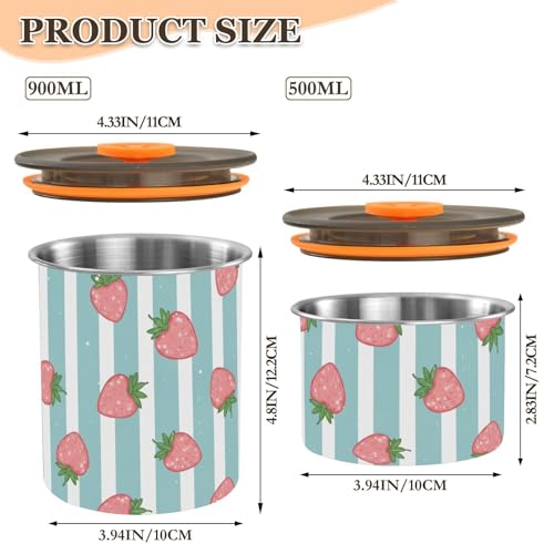 Contenedor hermético de acero para café DOMIKING 900ml miniatura 2
