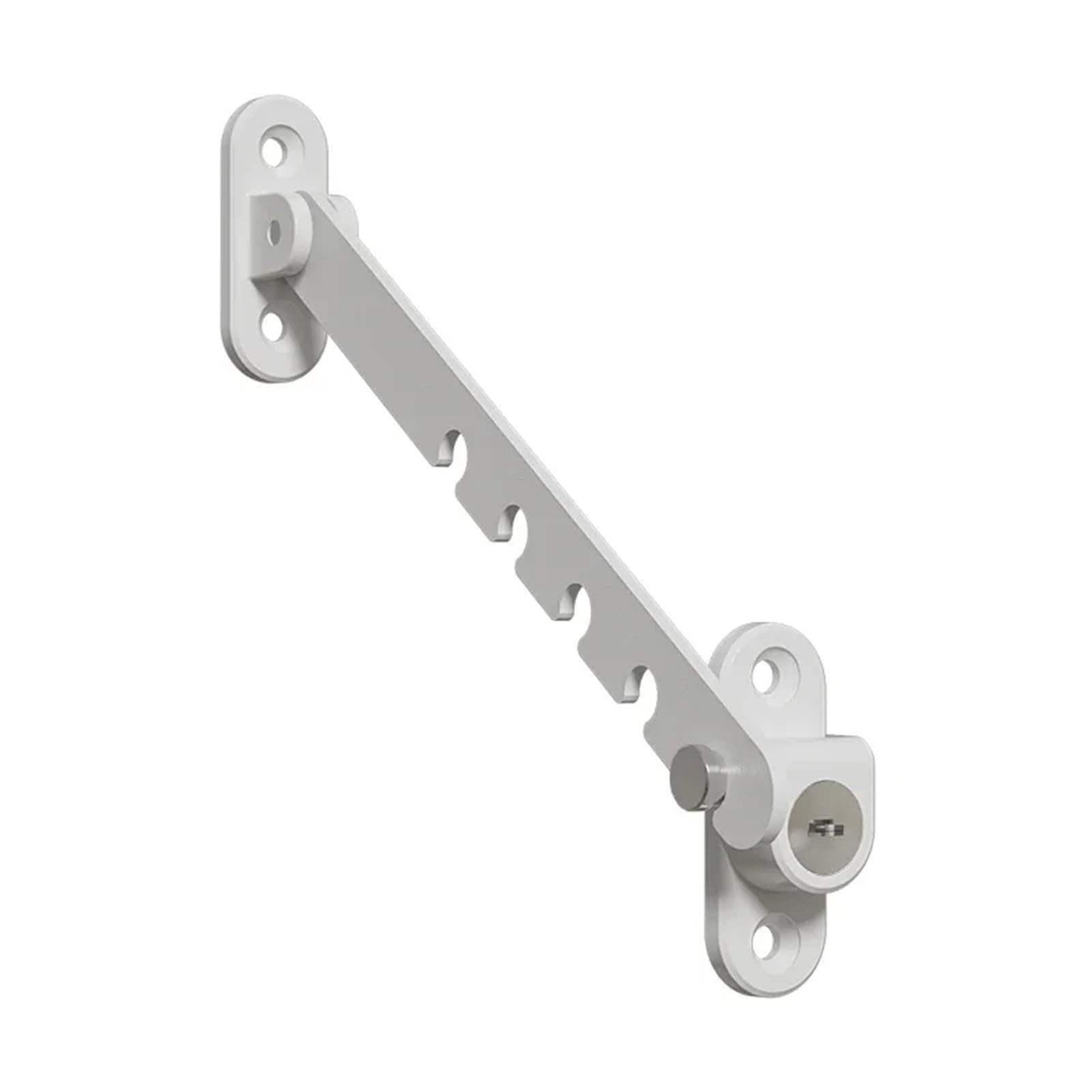 Window Hinges, Safety Lock Window Restrictor Adjustable Windowlock Stopper Falling Prevention Limiter for Windows(White)