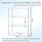 Stackable Water Bottle Organizer - Large Compartment Stanley Cup Holder, Water Bottle Holder for Stanley Tumbler 40oz, Tumbler Organizer Kitchen Pantry Organization and Storage, 4 Tier Storage Rack - Image 3