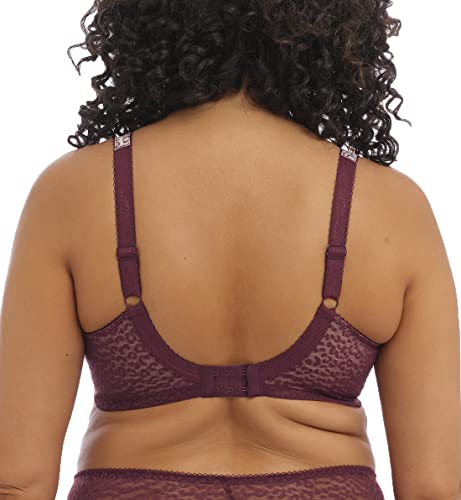 Elomi Lucie Banded Stretch Lace Plunge Underwire Bra (4490),36G,Wild Thing2