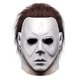 【Material】Horror Killer Maske besteht zu 100% aus hochwertigem Naturlatex. Die Desodorierungsbehandlung wird während des Produktionsprozesses durchgeführt. Geruchsfrei, wasserdicht, sehr natürliche Wärmedämmung, realistisch und leicht zu reinigen.