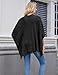Ferand Women's Cable Knit Shawl Wraps Cross Front Lightweight Poncho Sweater for Fall Winter Fashion, Black