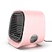 LEERIAN USB-wentylator-jonizator ujemny, chłodnica kolorowa lampka nocna, nawilżacz powietrza, przenośny, do biura, domu, na biurko, kolor różowy