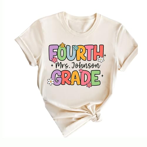 GABITA 4th Grade Teacher Shirt - Custom Teacher Shirt Back to School Gift for Teacher