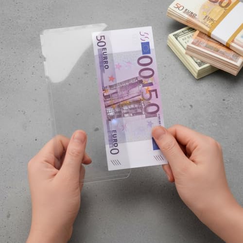 33 protectores de billetes de plástico duro 6.8 x 2.9 pulgadas miniatura 7