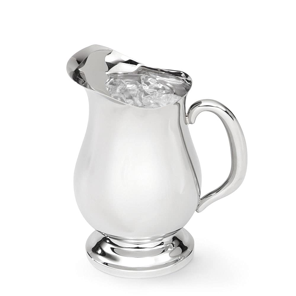 S/S Hollow Handle Water Pitcher w/ Ice Guard by Vollrath – 60.8 Ounces, 1.9 quarts, In Description, Red, Model 46599
