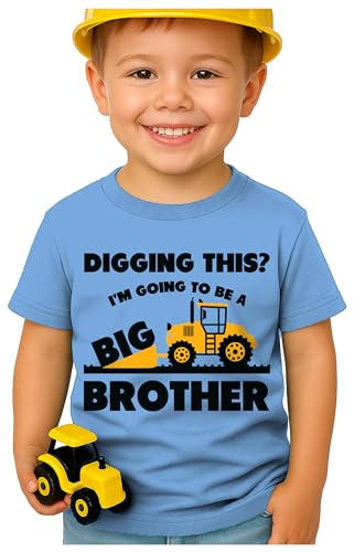 Tstars Digging This? I'm Going to Be a Big Brother Shirt Baby Pregnancy Announcement Boys Sibling Toddler Kids T-Shirt 2T California Blue