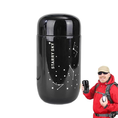 Botella aislada, mini termo de huevo de estrella, botella portátil de doble pared aislada al vacío para bebidas calientes y frías, deportes, escuela, guardería, senderismo, camping, viajes