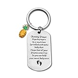IVF Infertility Jewelry Fertility Prayer Gifts I Hope That All Your Dreams Come True Keychain with...
