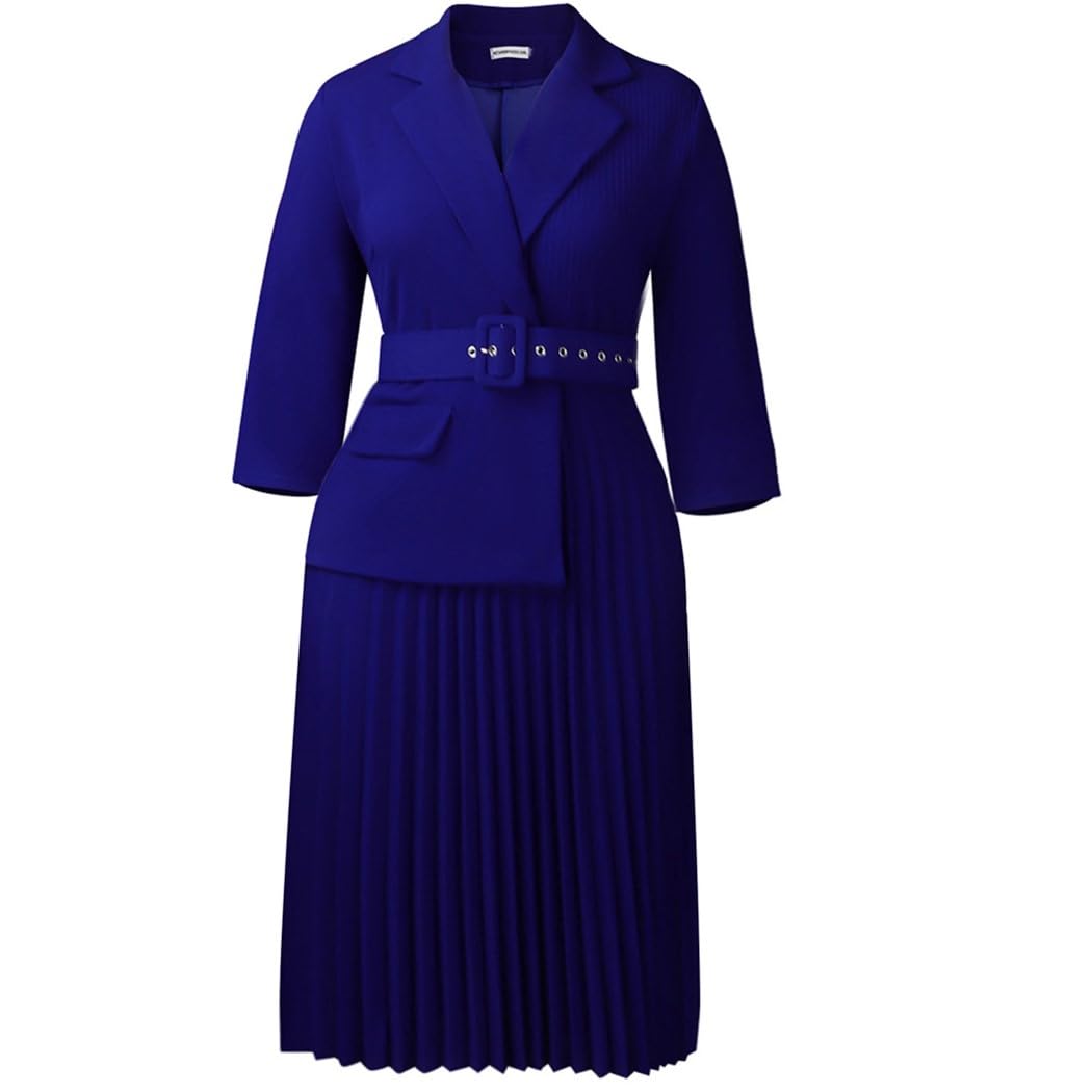 Womens Work Dress 3 4 Sleeve V Neck Bodycon Sheath Peplum Pencil Pleated Church Dress Office Business Dresses