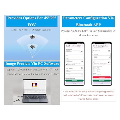 Caméra thermique ESP32-S3 80x62 module infrarouge compact extensible