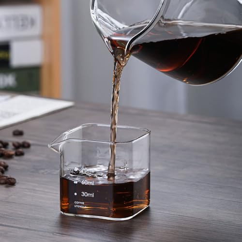 Vaso medidor espresso 90 ml vidrio borosilicato miniatura 2