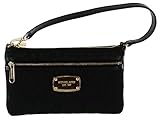 Michael Kors Jet Set Signature Logo Large Wristlet / Handbag in Black