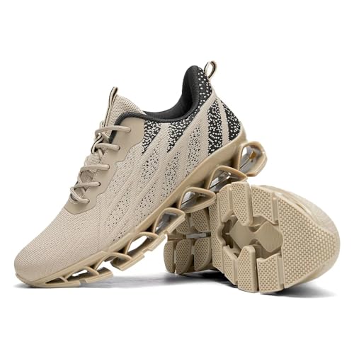 Mens Running Shoes Casual Sport Athletic Fashion Walking Sneakers Lace up Blade Non Slip Breathable Mesh3