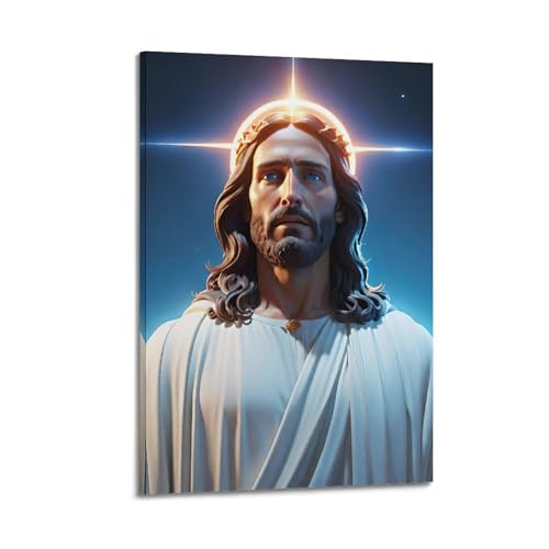 Poster chrétien Holy Dare toile Jésus cadre 30x45cm