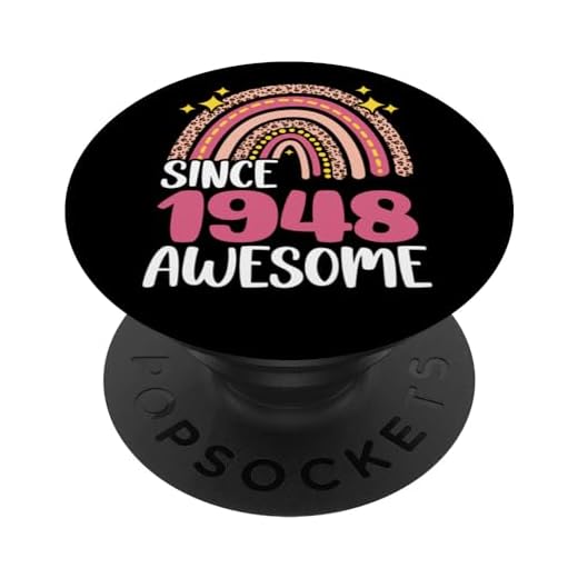 Impresionantes regalos de arcoíris de 75 cumpleaños desde 1948 nacidos en 1948 PopSockets PopGrip Intercambiable