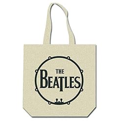Rock Off – The Beatles Tote Bag Love Drum, Beige-noir, 40 x 39 cm - Les Beatles, Paul McCartney, John Lennon, RIngo Starr, George Harrison Rock Off - The Beatles Tote Bag Love Drum, Beige-noir, 40 x 39 cm – Image 2