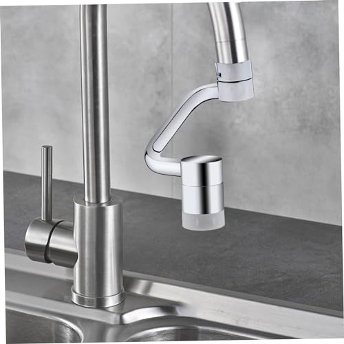 Extensor de grifo ajustable y giratorio de acero inoxidable para lavabo y cocina 8