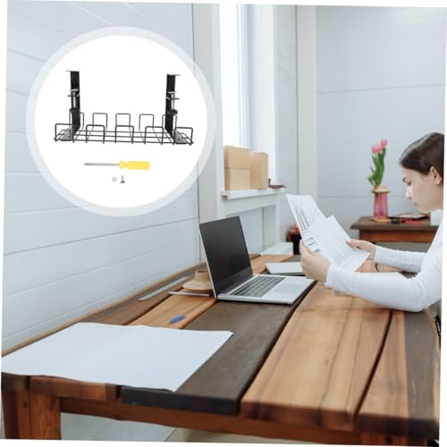 Porta Cable Colgante Versátil bajo Escritorio para Organización de Cables Diseño Compacto para Espacios miniatura 4