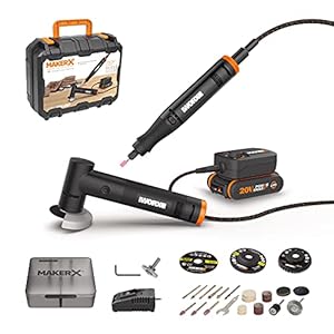 WORX Akku Multifunktionswerkzeug & Winkelschleifer MakerX 18V(20V MAX) WX990, Powershare, Bürstenlos Motor, mit…
