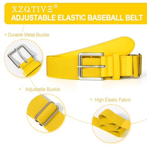 Image of XZQTIVE Baseball Softball Socks and Baseball Softball Belt Combo Set Knee-High Soccer Socks for Kids Youth Adult