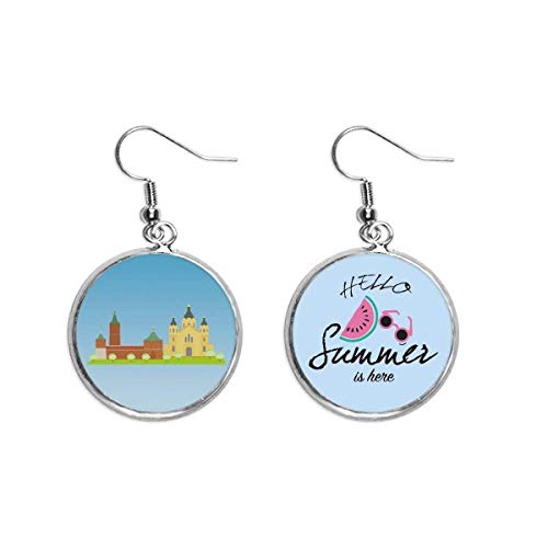 Pendientes de sandía de Rusia accesorio de verano para mujer