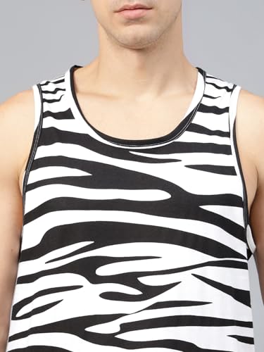 Image of Veirdo Men's Sleeveless Regular Fit Tshirt, All Over Printed Vest for Men, Cotton Sando for Beach Wear, Gym, Cycling, Running, & Other Sports (Available in Different Pattern)