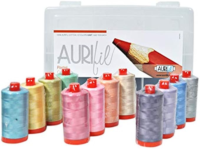 Aurifil Home Collection Pastel 12 Large Spools 50wt