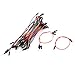 Aexit 65Pcs Male Electrical Wire to Male Solderless Flexible Breadboard Jumper Stranded Wire Wire Cable
