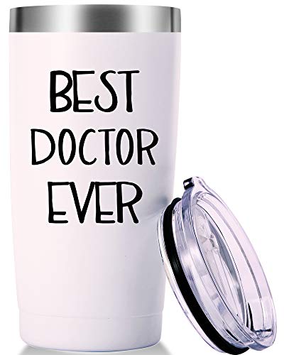 Best Doctor Ever Mug.Doctor,Medical School Graduation Gifts.Appreciation,Birthday,Christmas Gifts for Doctors,MD,Med Tumbler(20oz White)