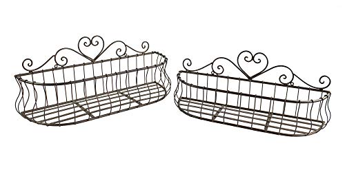 Manufaktur Lichtbogen 2er Set große Wandblumenkörbe