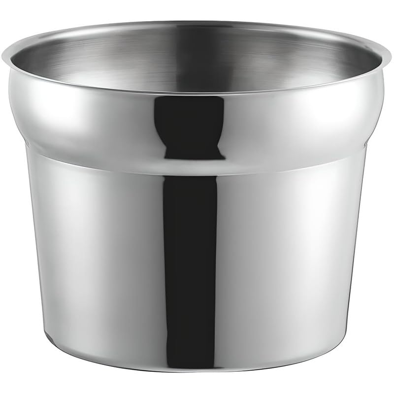 OCS Parts Pro Series 6-Pack 2.5 Quart Vegetable Inset Pots | 7.5" x 5.69" Stainless Steel Pot for Sauces, Soups, Stovetop, Soup Warmers, Steam Tables or Kitchen Utensil Organization
