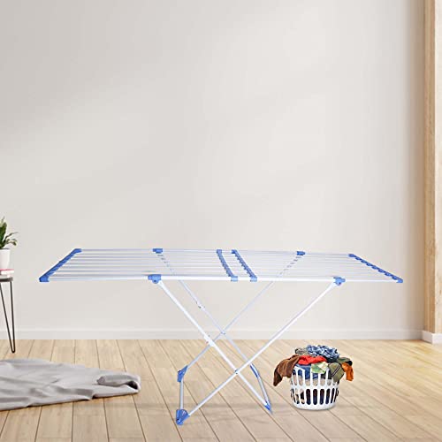 Finiky-Powder-Coated-Mild-Steel-Flexy-Cloth-Drying-Rack-Stand-White-Foldable-and-Expandable-15-kg-of-Cloth-Drying-Capacity