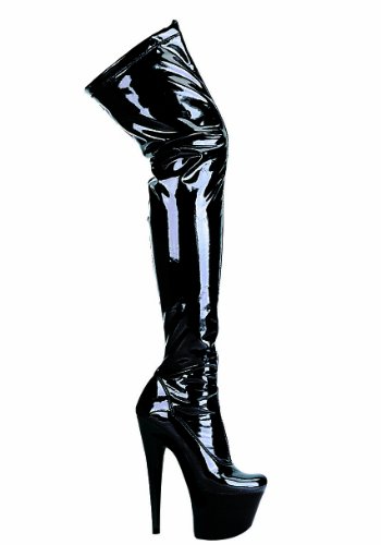 Ellie Shoes Women's 7 Inch Pointed Stiletto Stretch Thigh High Boots