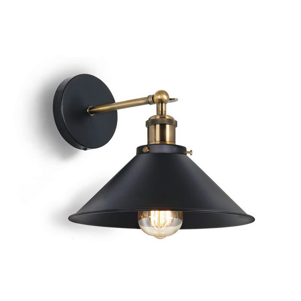 Aplique de pared negro industrial y ajustable para interiores loft 8