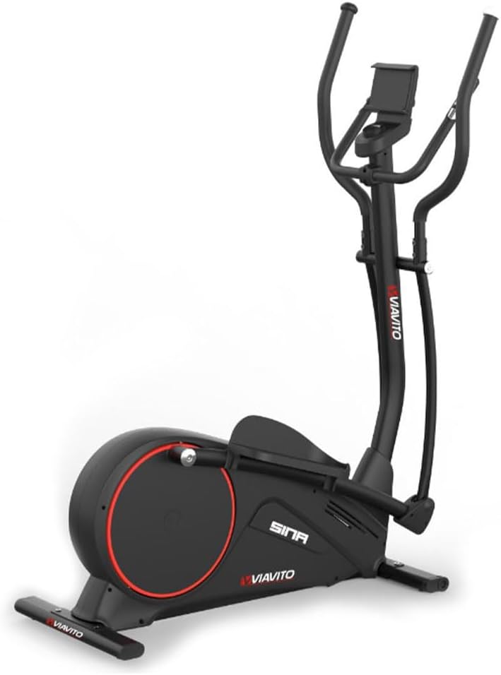Sina Magnetic Elliptical Cross Trainer for Home Use Hyper-Quiet Cardio Fitness Machine for Weight Loss & Full Body Workout, 9KG Flywheel, 15” Stride, 32 Resistance Levels, LED Display & Wheels