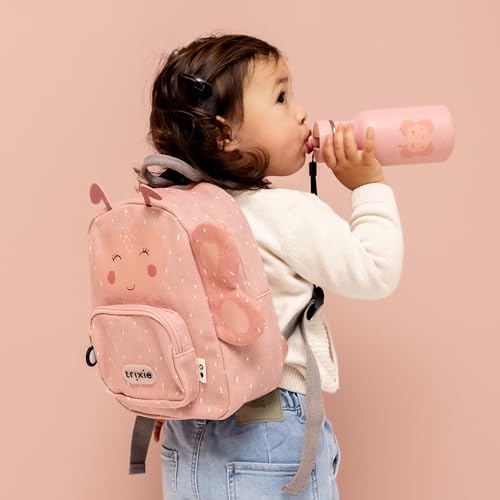 wunderwunsch Trinkflasche personalisiert für Kinder, Flasche personalisiert, Babyflasche, Kinder Flasche, Trixie Trinkflaschen mit individuellem Namen (Schmetterling, 500ml)