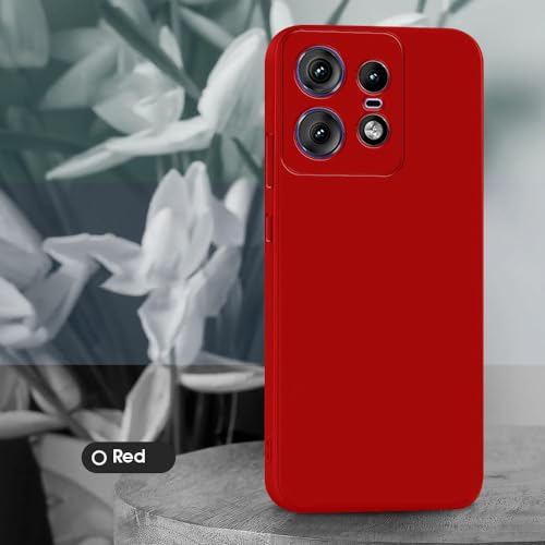 Image of Back Cover for Motorola Moto Edge 50 Pro 5G | Full Camera Protection | Premium Liquid Silicon Case | Flexible Bumper Case for Motorola Moto Edge 50 Pro 5G (Red)