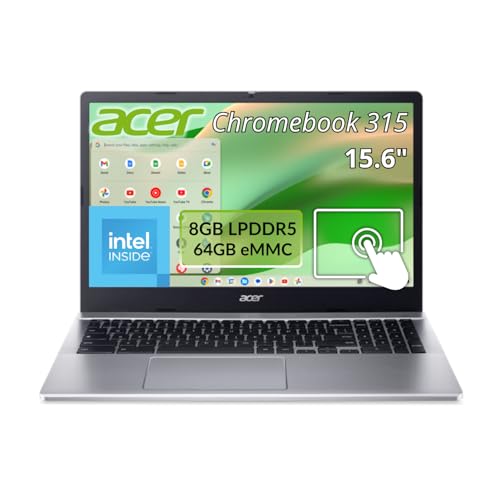 Image of Acer Chromebook 315 CB315-5HT-C66N N100 8GB RAM 64GB Storage Silver