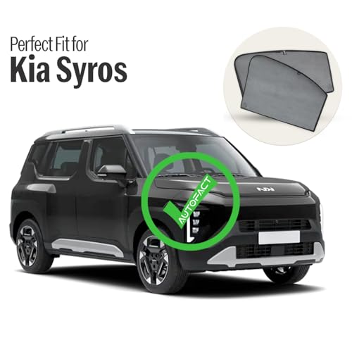 Image of Autofact Car Sunshades for Kia Syros, UV Protection, Useful Car Accessories, Custom fit Sun Shades for Side Windows, Set of 8