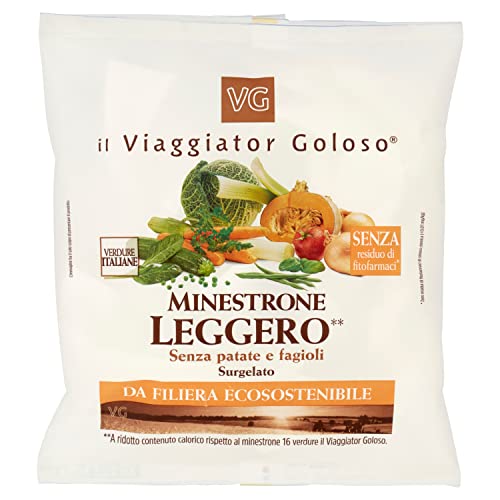 Il Viaggiator Goloso Minestrone Leggero da Filiera Ecosostenibile, 600g (Surgelato)