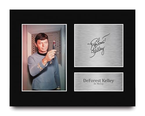 HWC Trading DeForest Kelley Star Trek Dr.McCoy Gifts Printed Signed Autograph Picture for Movie Memorabilia Fans - US Letter
