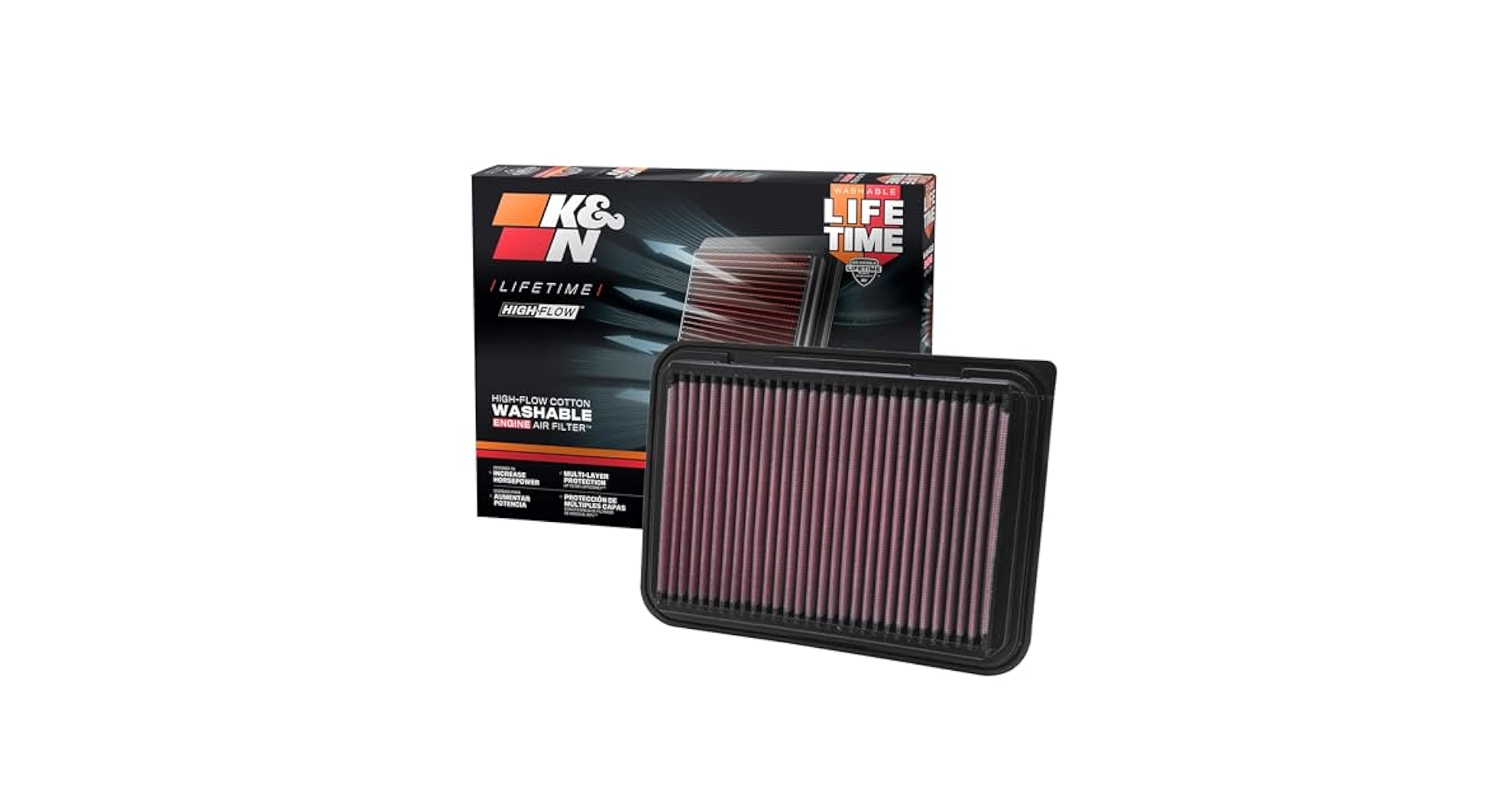 Amazon.com: K&N High-Flow Original Lifetime Engine Air