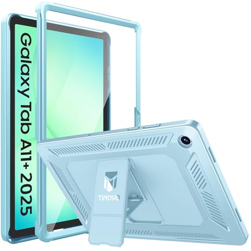 Image of TiMOVO Shockproof Case for Samsung Galaxy Tab A11+ /A11 Plus 11'', Sky Blue | Fit for SM-X230 /X236 /X238, Built-in Screen Protector, Dust Plug & Precise Cutouts, Shockproof Rugged Full Body Protection