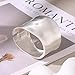 CASDAN 1 PCS Gold Cuff Bracelets for Women Trendy Wide Chunky Bangle Bracelets for Women Hinge Gold Plated Frosted Bracelets Fashion Irregular Wrist Cuff Wrap Bracelet