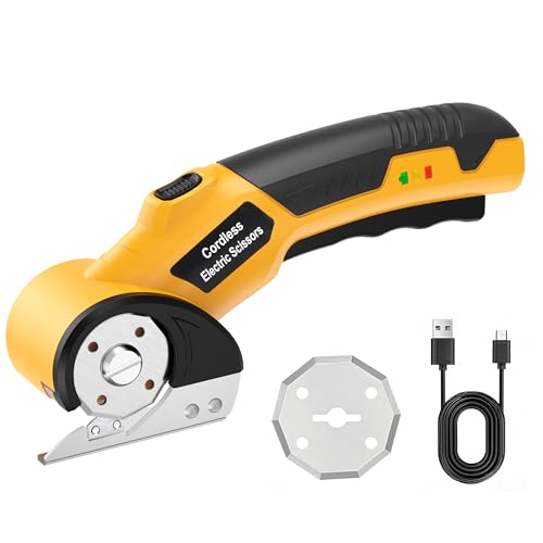 Electric Scissors Cardboard Cutter with Led Light,4V Cordless Ele...